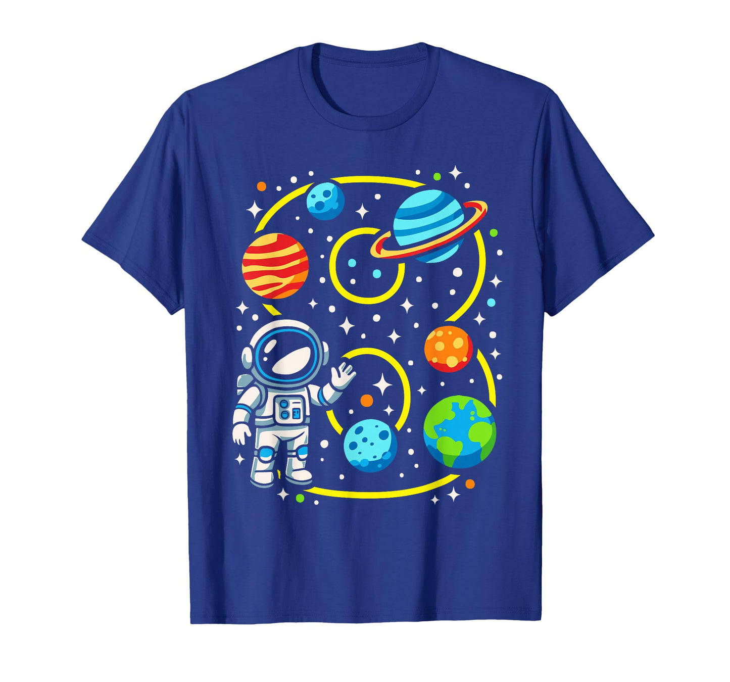 Astronaut 8th Birthday Party 8 Year Old Boy Girl Outer Space T-Shirt