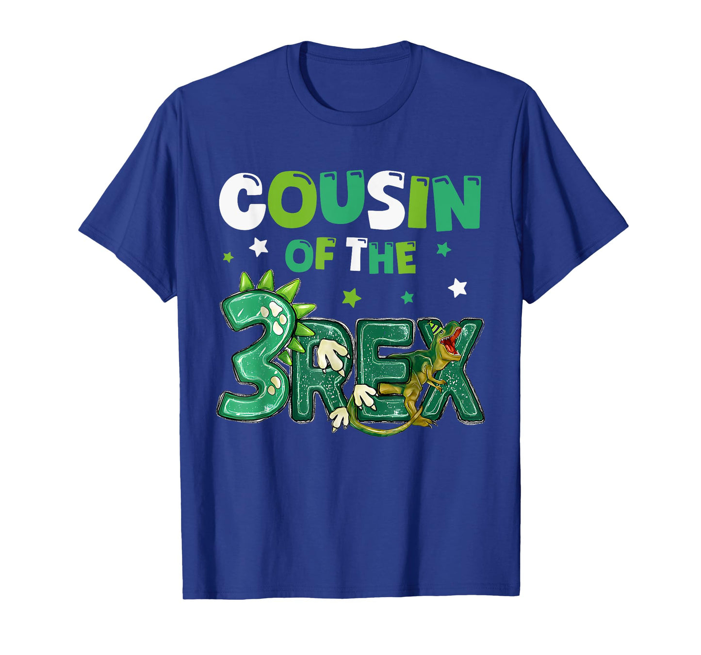 Cousin of the Three Rex Birthday Dinosaur Family Matching T-Shirt