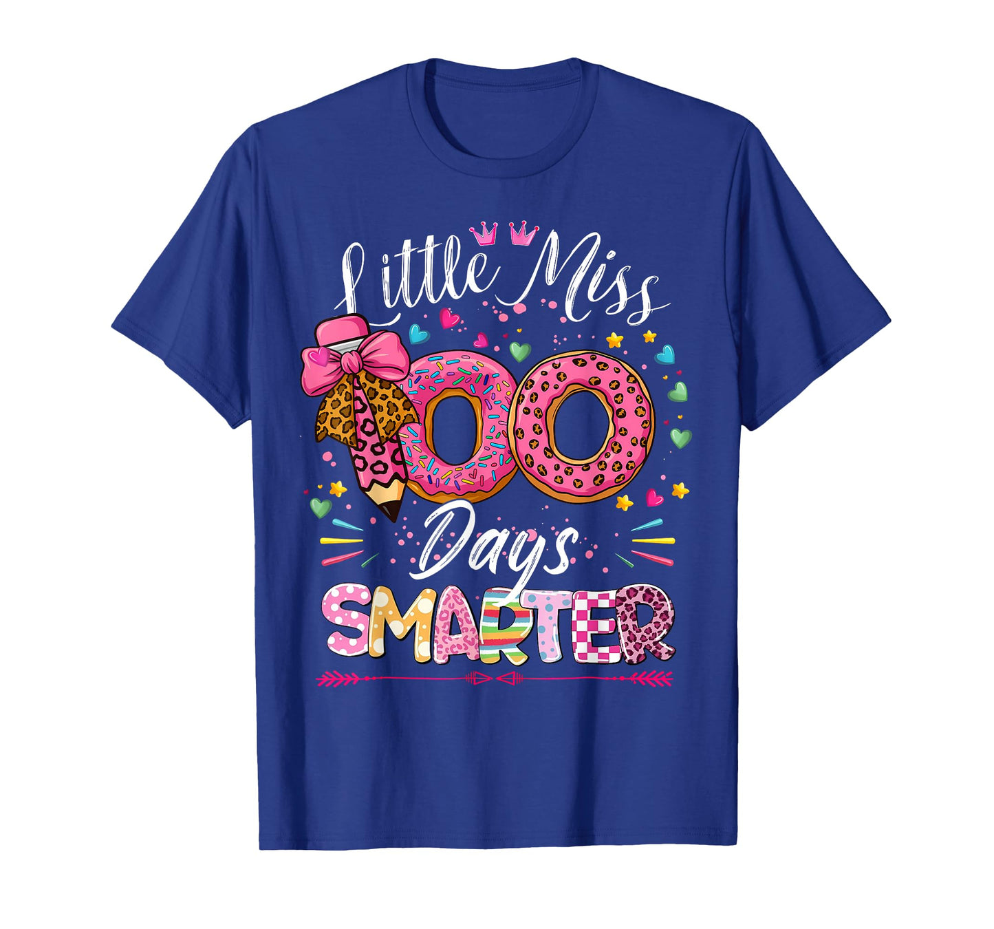 Little Miss 100 Days Smarter Kids Girls 100th Day of School T-Shirt
