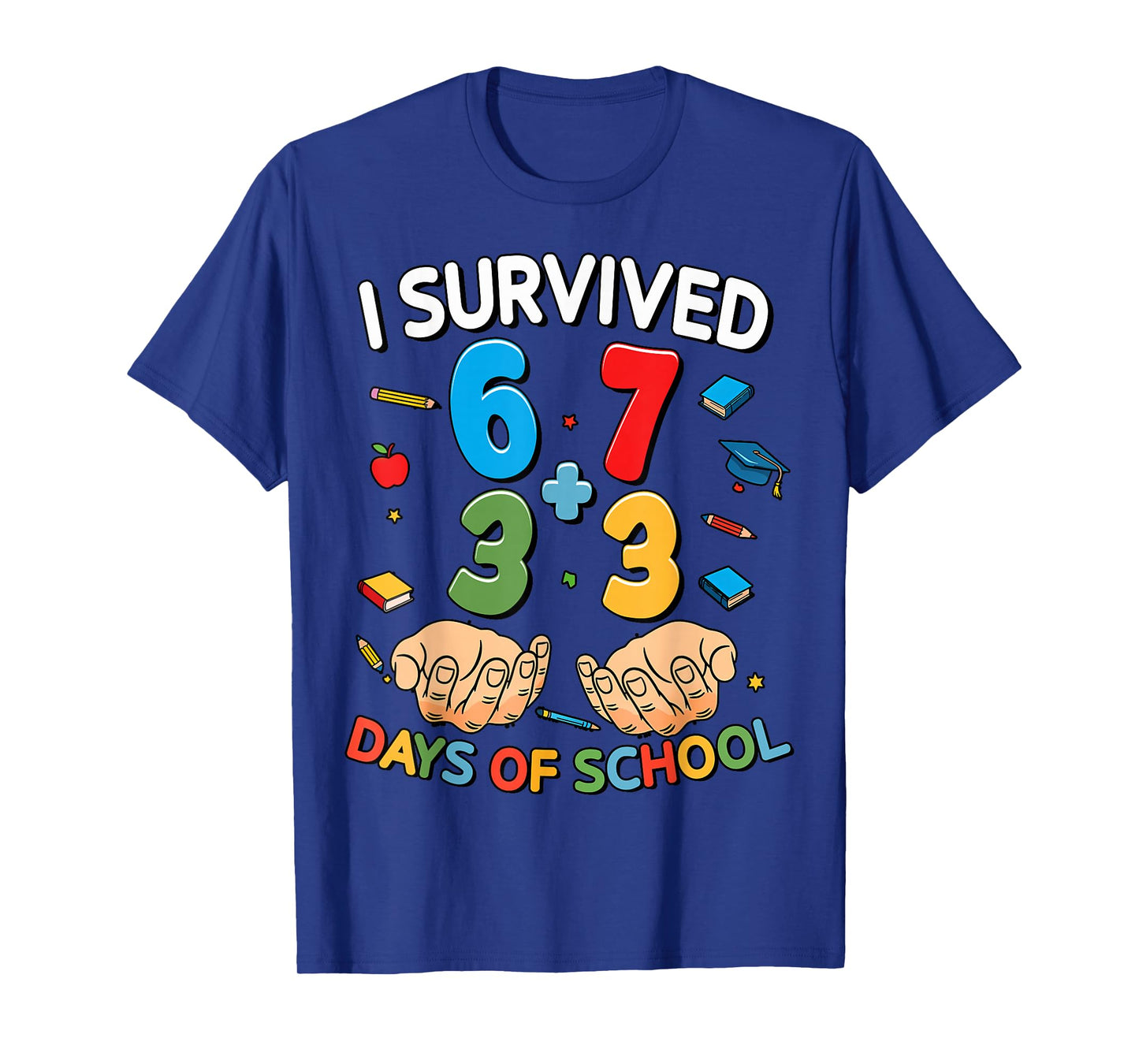 I Survived 67 33 Days of School 100th Day of School Teacher T-Shirt