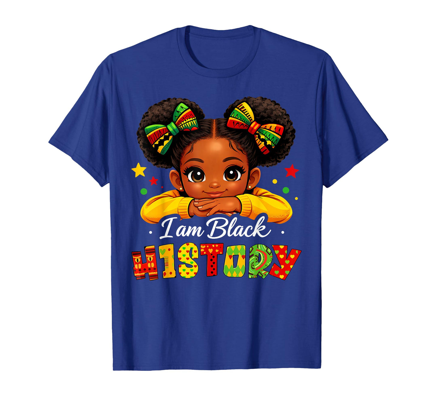 I Am Black History Month Black Melanin Kids Girls T-Shirt