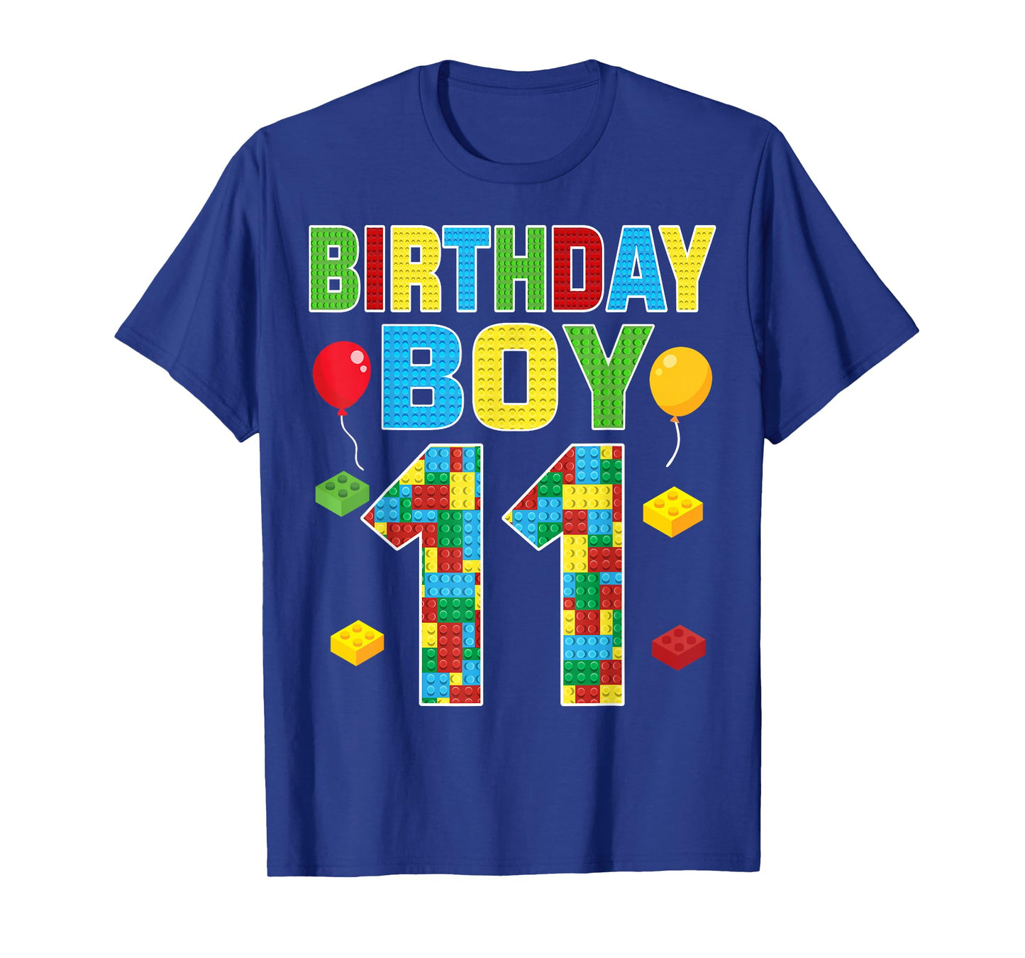 Building Blocks Toy Lover 11th Birthday Boy 11 Years Old T-Shirt