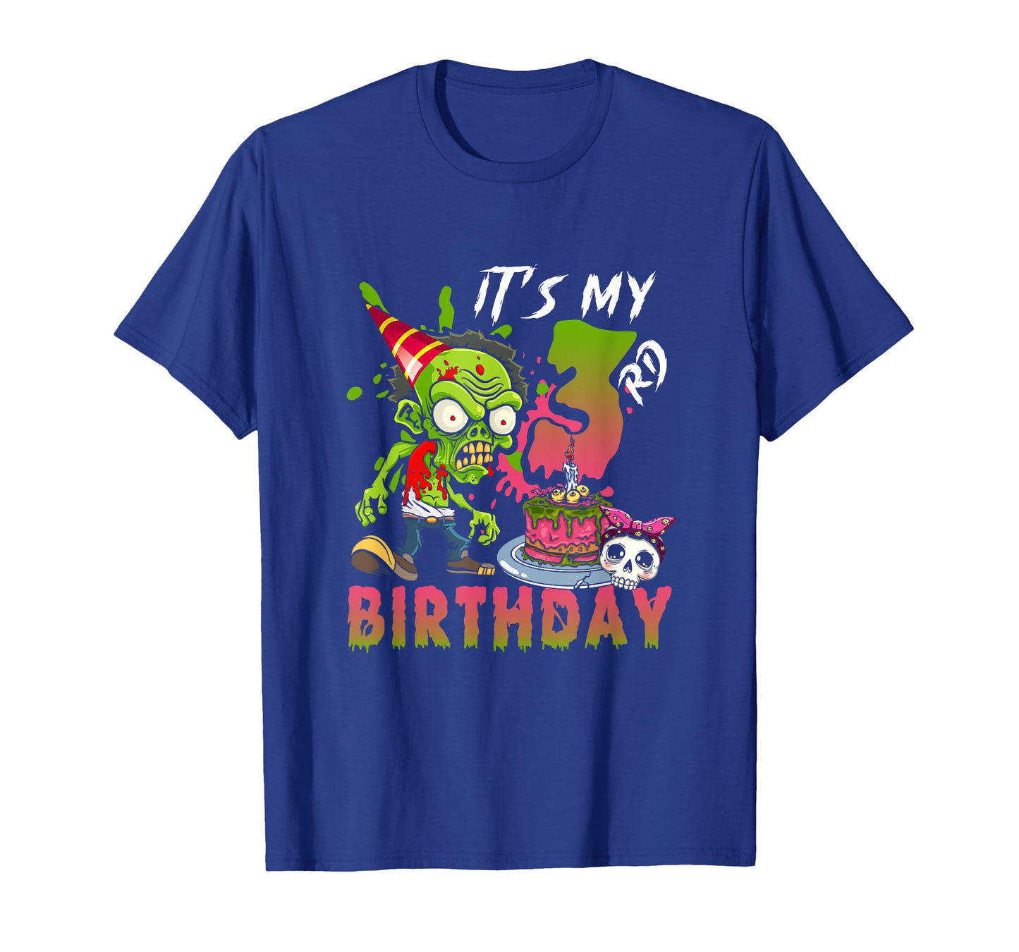 It's My 3rd Birthday Zombie Lover 3 Year Old Horror Bday T-Shirt