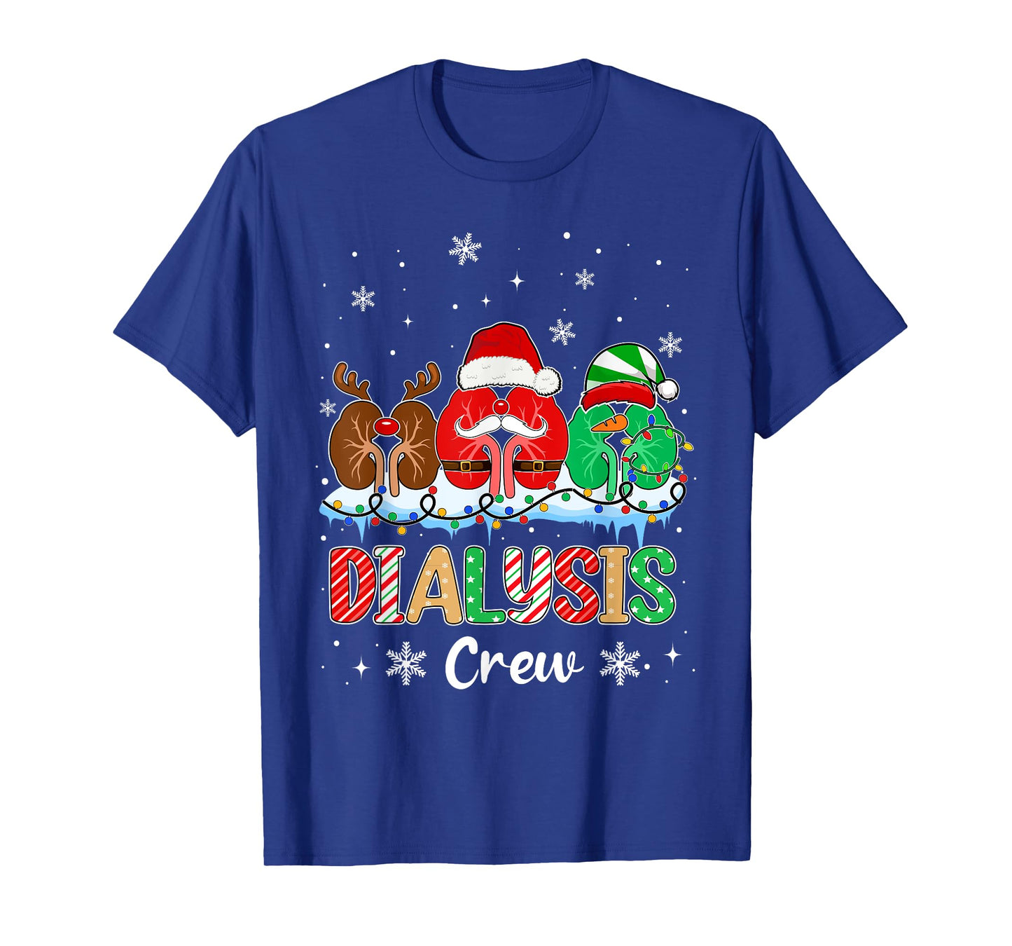 Dialysis Crew Christmas Lights Dialysis Nurse Xmas T-Shirt