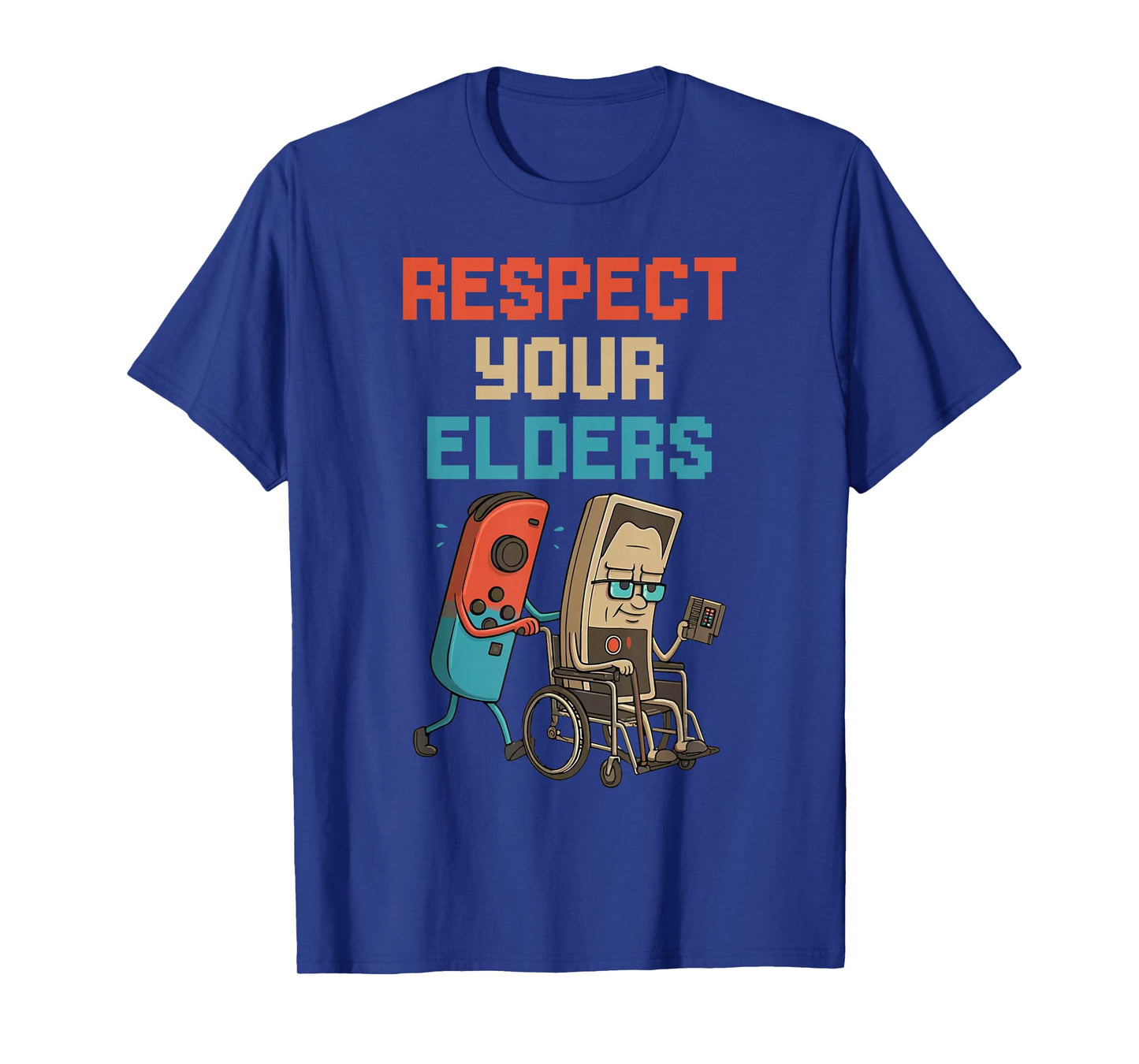 Respect Your Elders Gaming Control Retro Funny Video Game T-Shirt