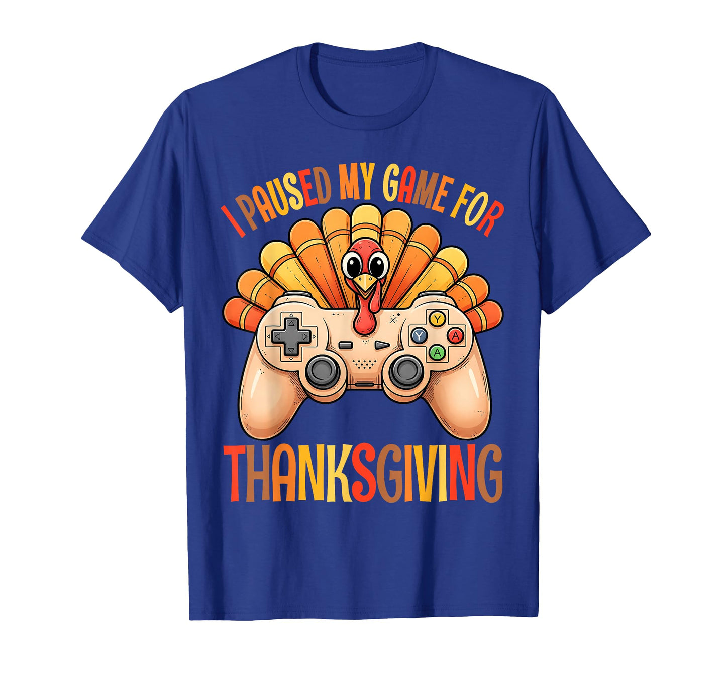 Happy Thanksgiving Gaming Fall Turkey Gamer Boys Kids Men T-Shirt