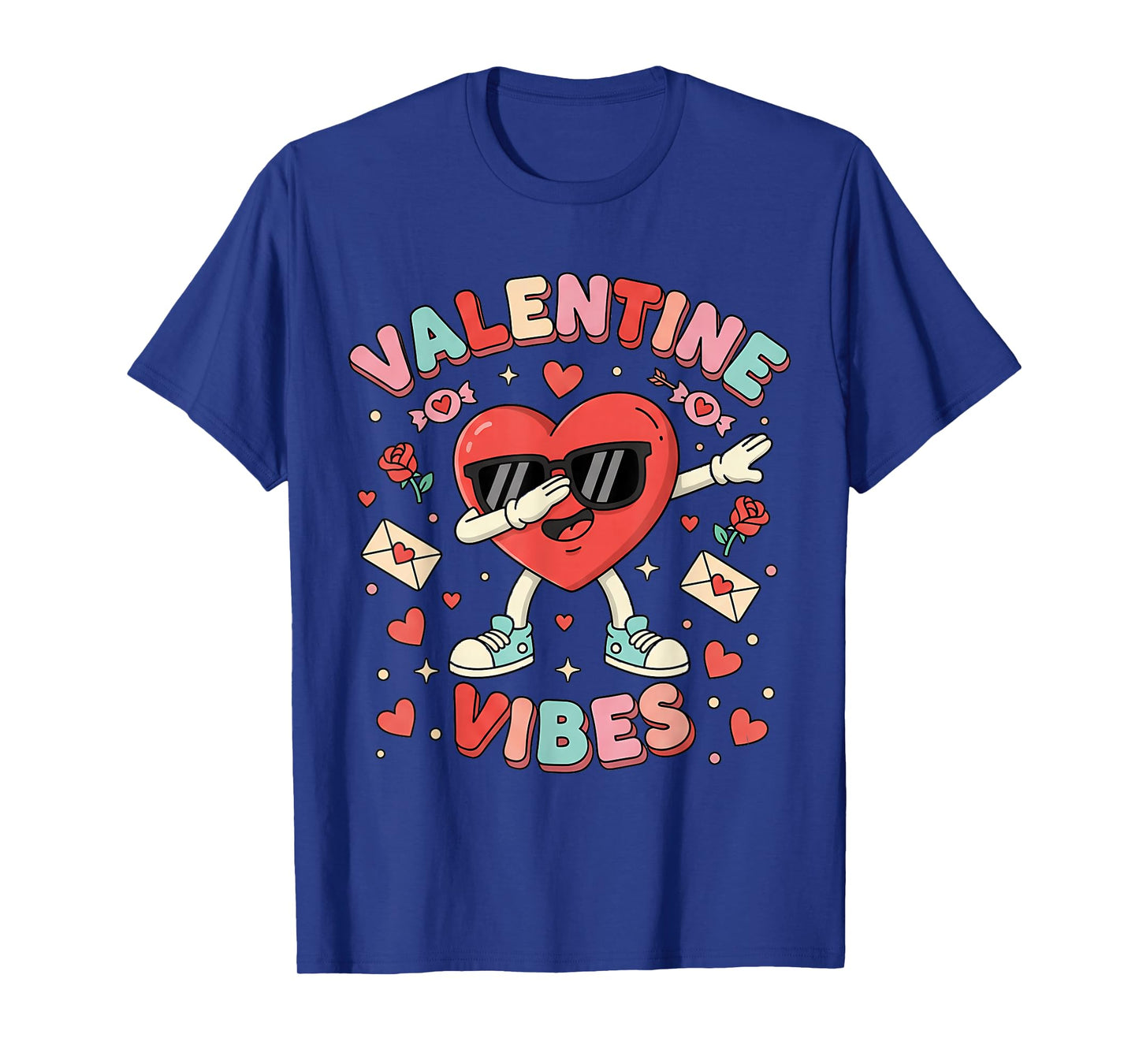 Funny Boys Valentines Dabbing Heart Teen Kid Girls Men Women T-Shirt