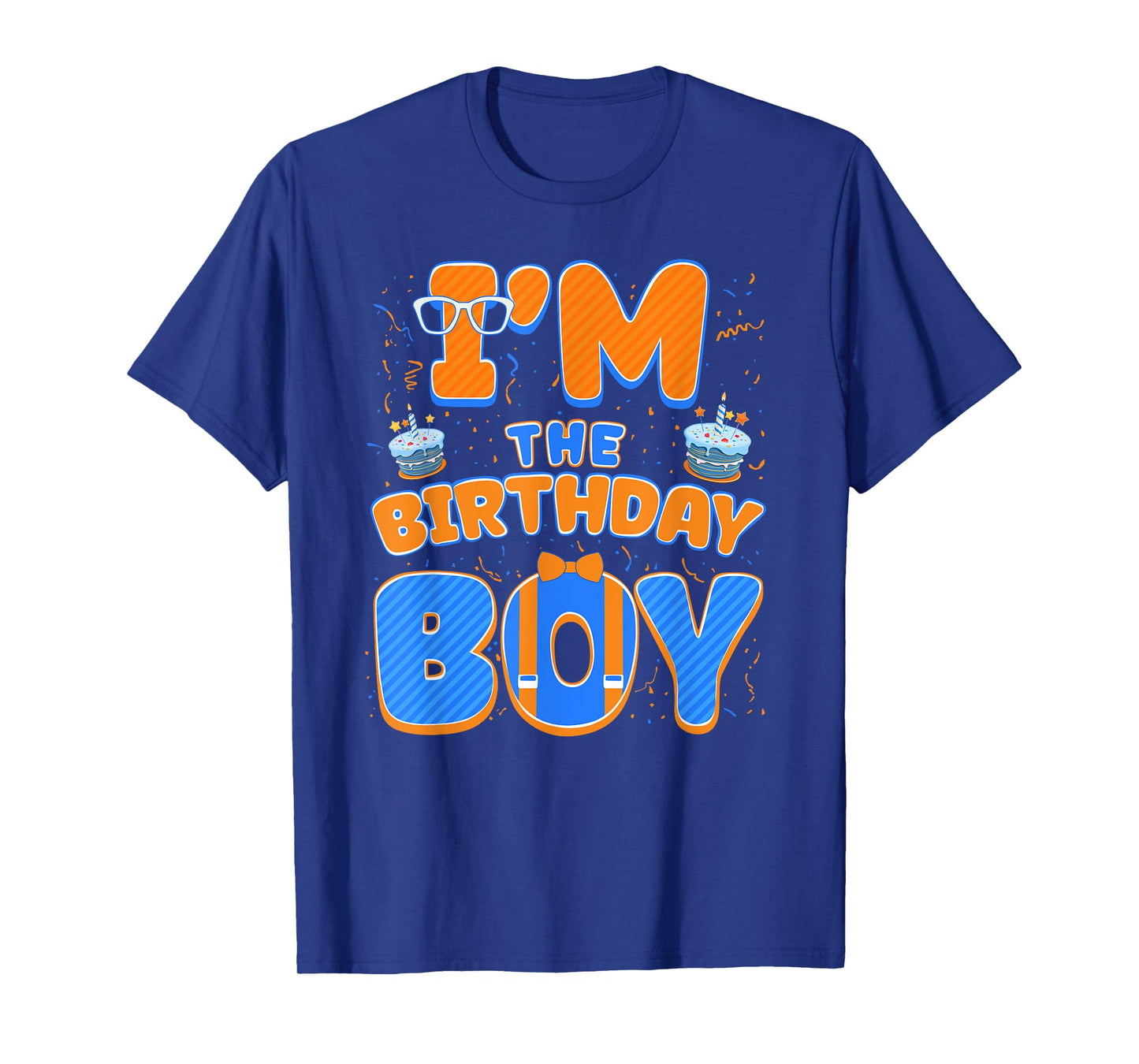 Cute I’m The Birthday Boy Matching Blue Orange Party T-Shirt