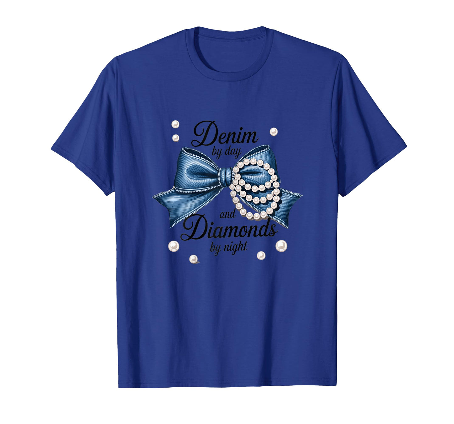 Denim by Day Diamonds by Night Glam Bow Denim and Diamonds T-Shirt
