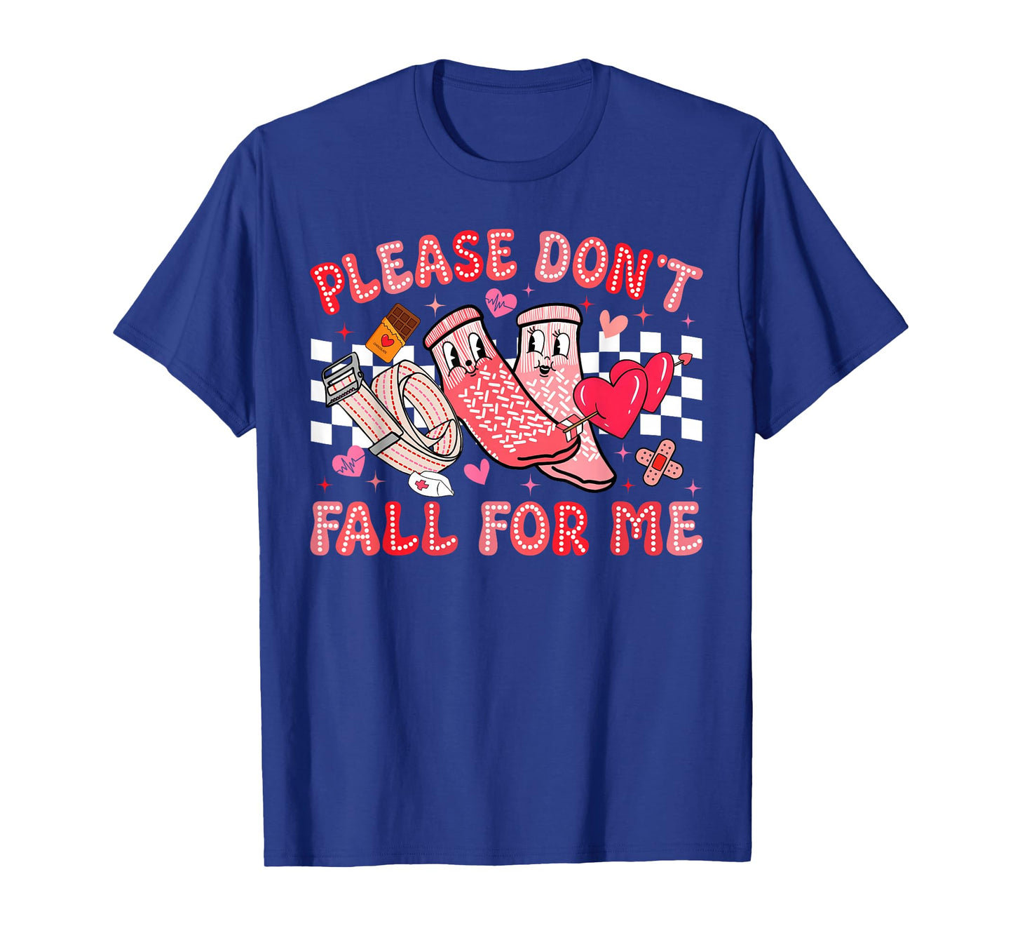 Funny Valentine Nurse Please Don't Fall for Me RN PCT CNA T-Shirt