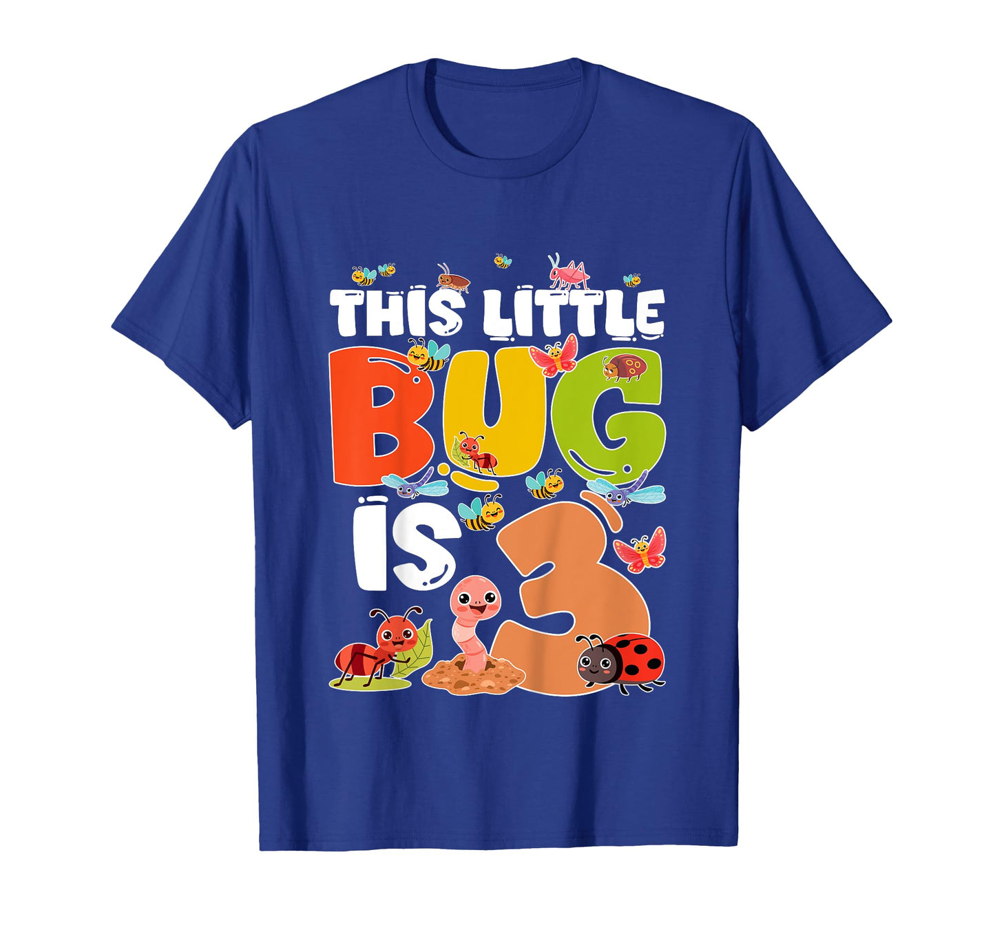 Kids 3rd Bug Birthday Three Year Old Bugs Birthday Insects T-Shirt