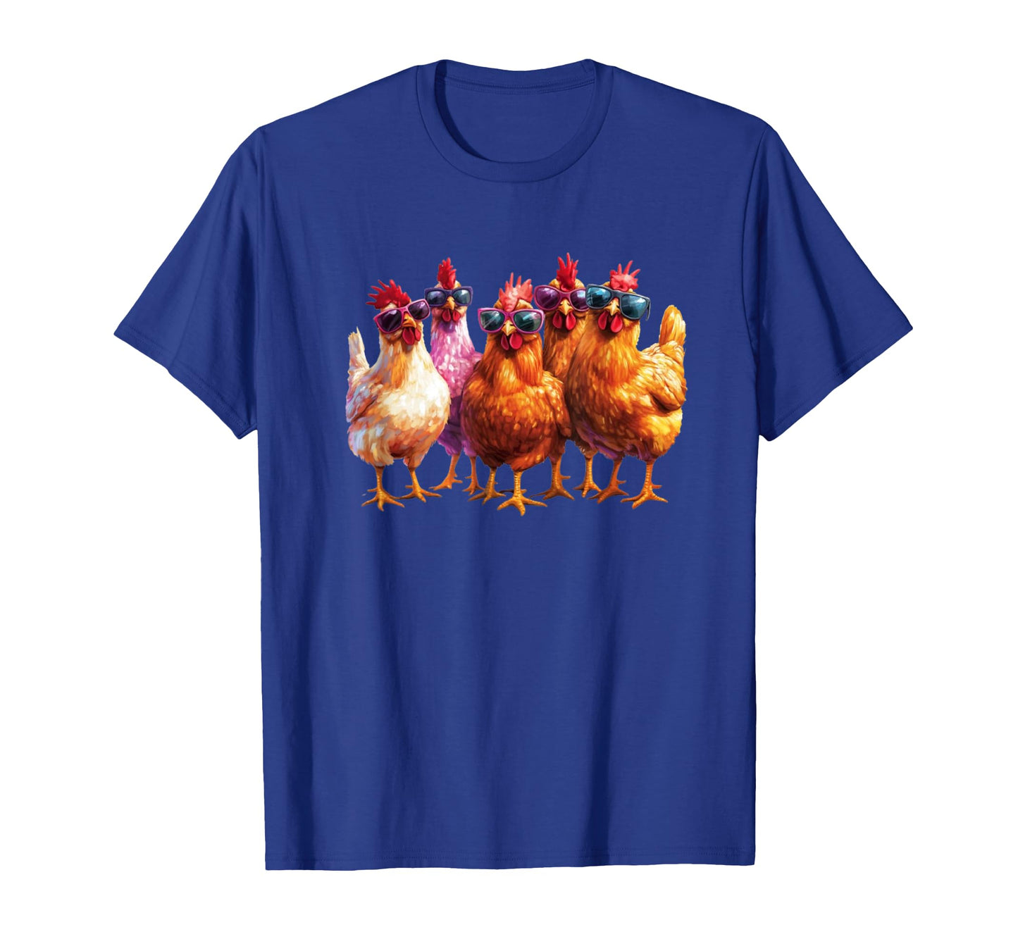 Cool Chickens Sunglasses Graphic Humor Funny Farm T-Shirt