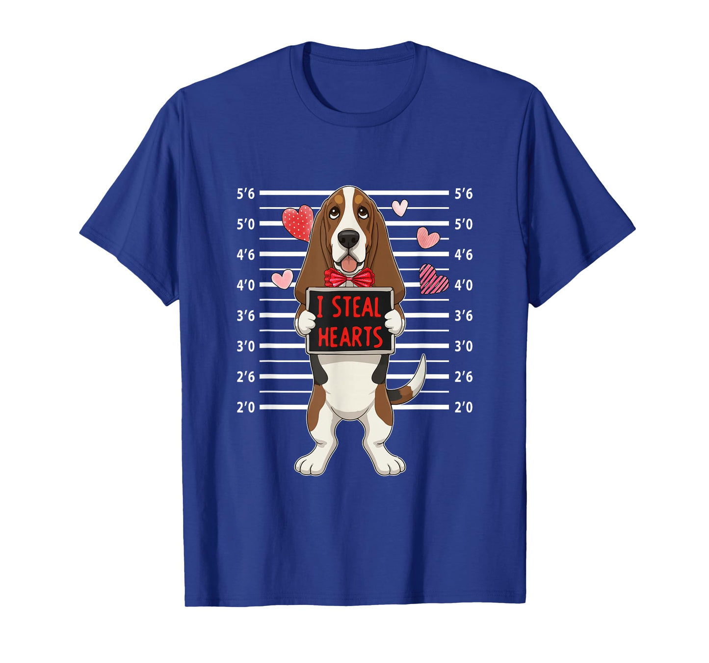 I Steal Cute Hearts Valentine's Day Basset Hound Lover Owner T-Shirt