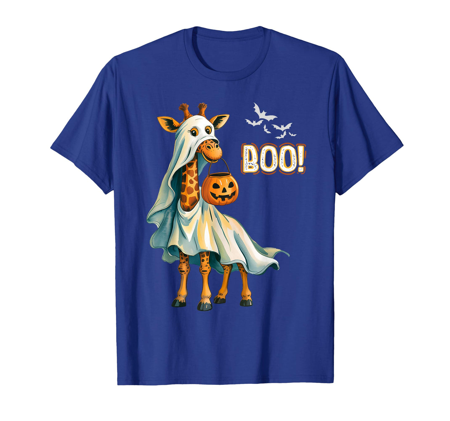 Giraffe Boo Costume Giraffe Pumpkin Halloween Party Kids T-Shirt