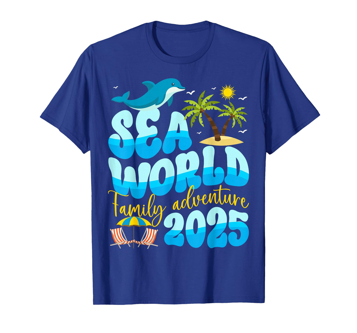 Sea World Dolphin Family Adventure Trip 2025 Spring Break T-Shirt