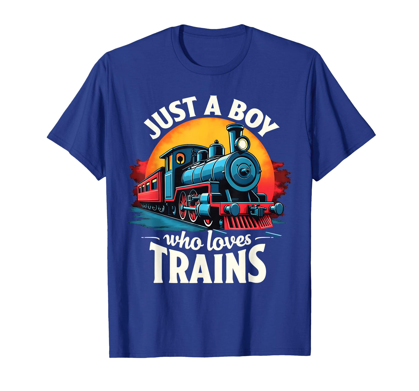 Kids Just A Boy Who Loves Trains Lover Toddler T-Shirt
