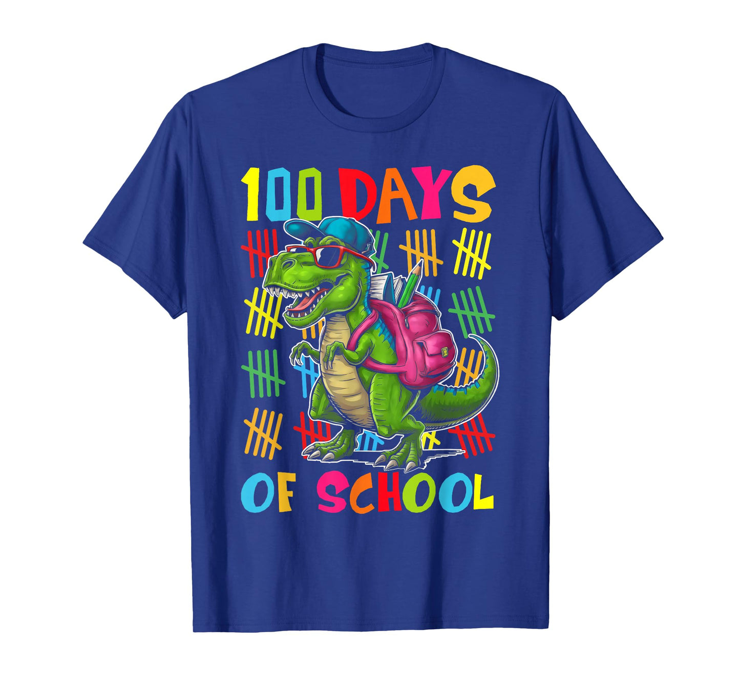 100 Days of School Trex 100 Days Smarter 100th Day of School T-Shirt