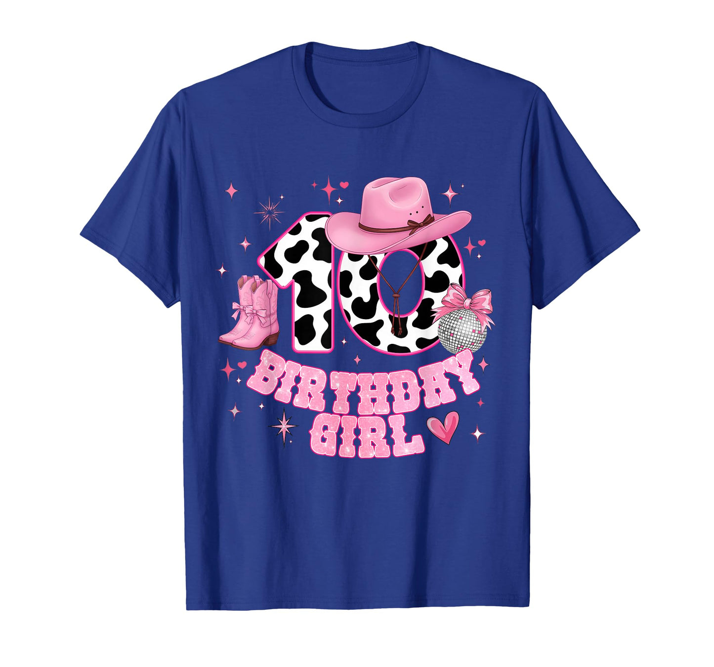 10th Birthday Girl Western Rodeo Cowgirl 10 Year Old Kids T-Shirt