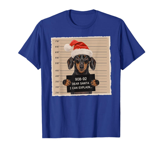 Dachshund Christmas Dear Santa I Can Explain Weiner T-Shirt