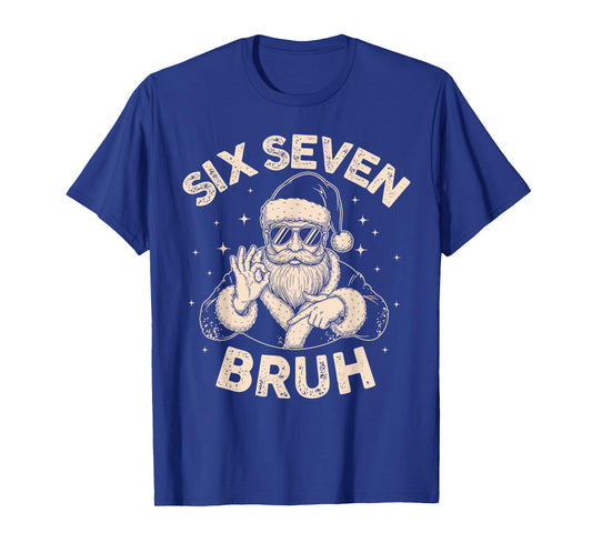 Bruh 67 Christmas Santa Six Seven 6 7 Boys Christmas Pajamas T-Shirt