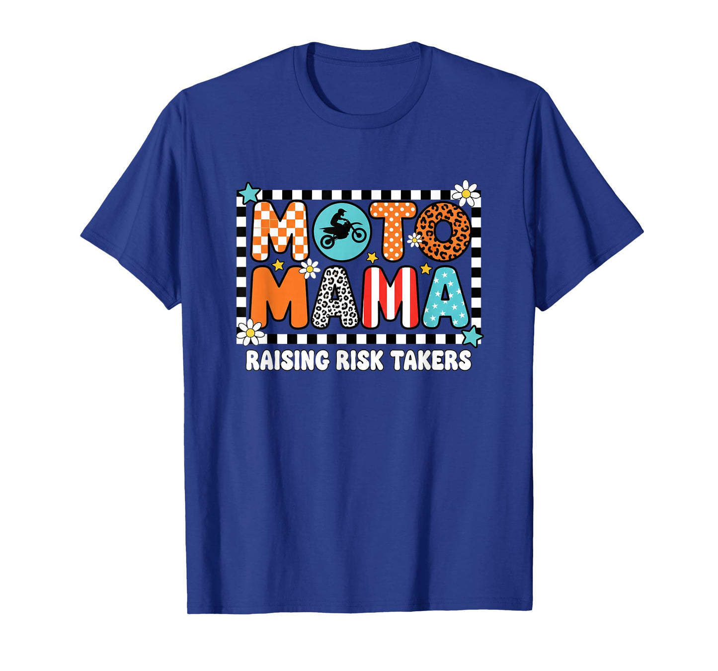 Moto Mama Mom Raising Risk Takers - Motorcycle Mom Design T-Shirt