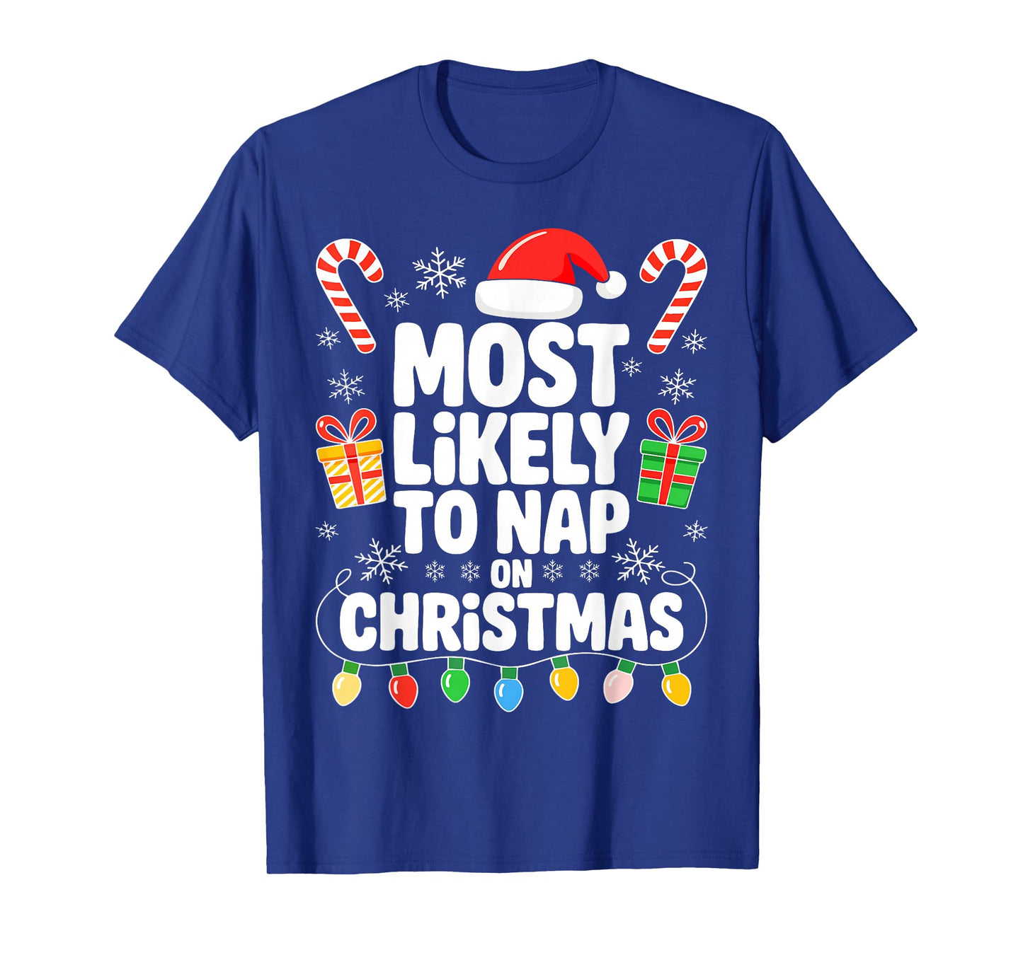 Most Likely to Nap On Christmas Shirt Family Matching Xmas T-Shirt