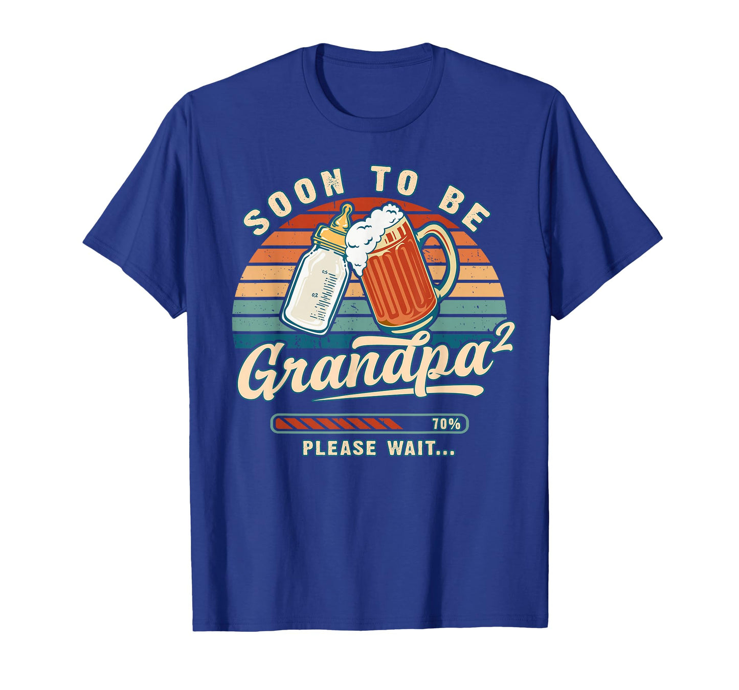 Soon to Be Grandpa 2 Again Please Wait Baby Reveal T-Shirt