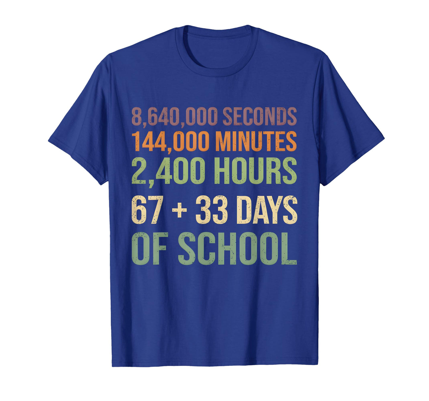 67 + 33 Day of School Funny 100 Days of School Teacher T-Shirt