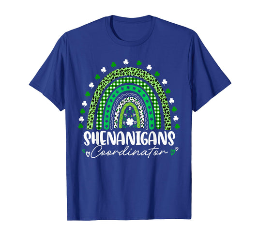 St Patricks Day Shenanigans Coordinator Shamrock Teacher T-Shirt