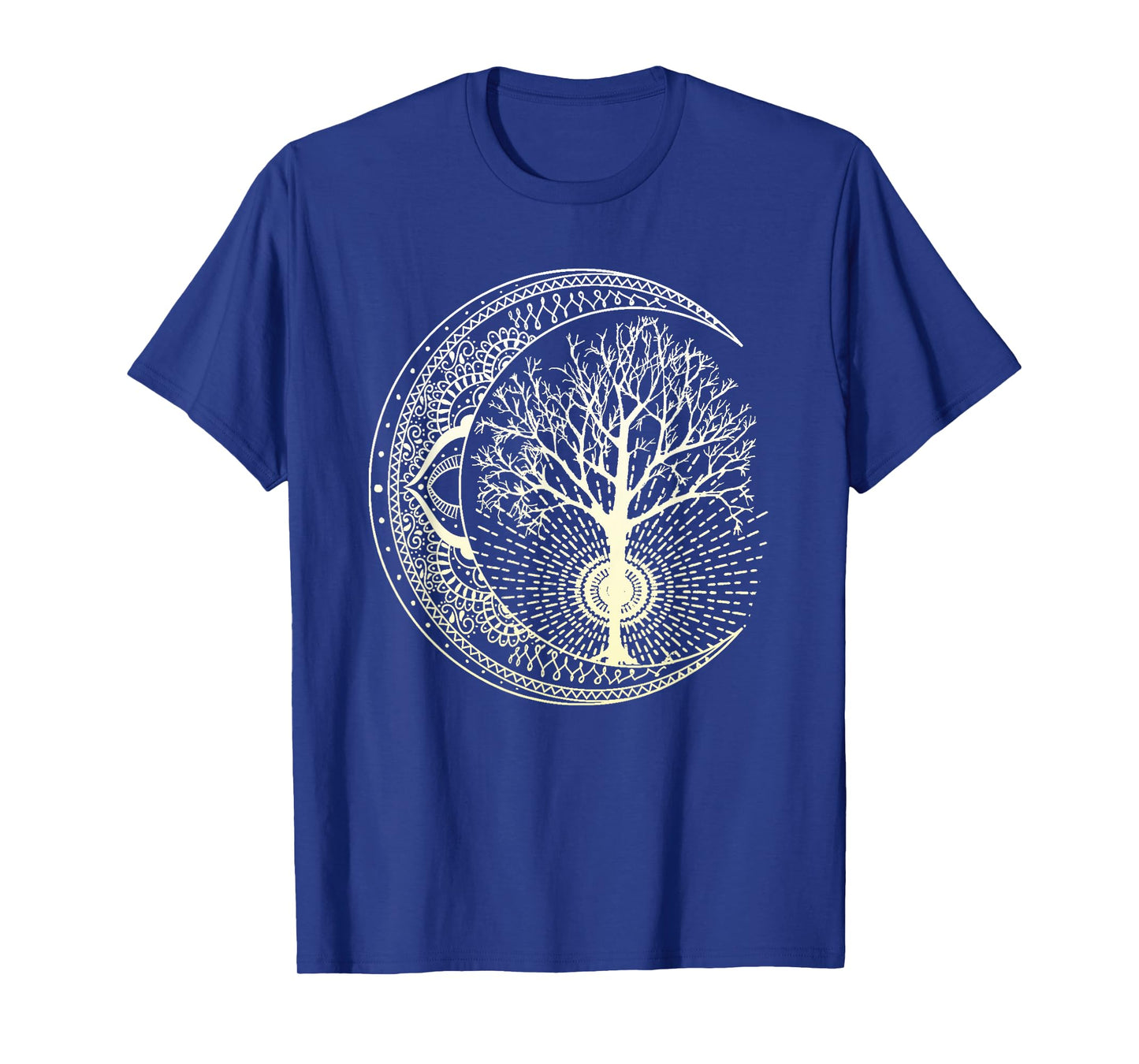 Mandala Moon Tree of Life Tattoo Style T-Shirt