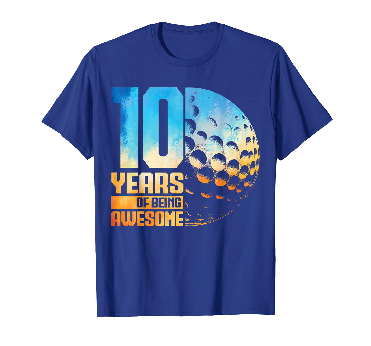 10th Birthday Boys Golf Player Golf 10 Years Old T-Shirt