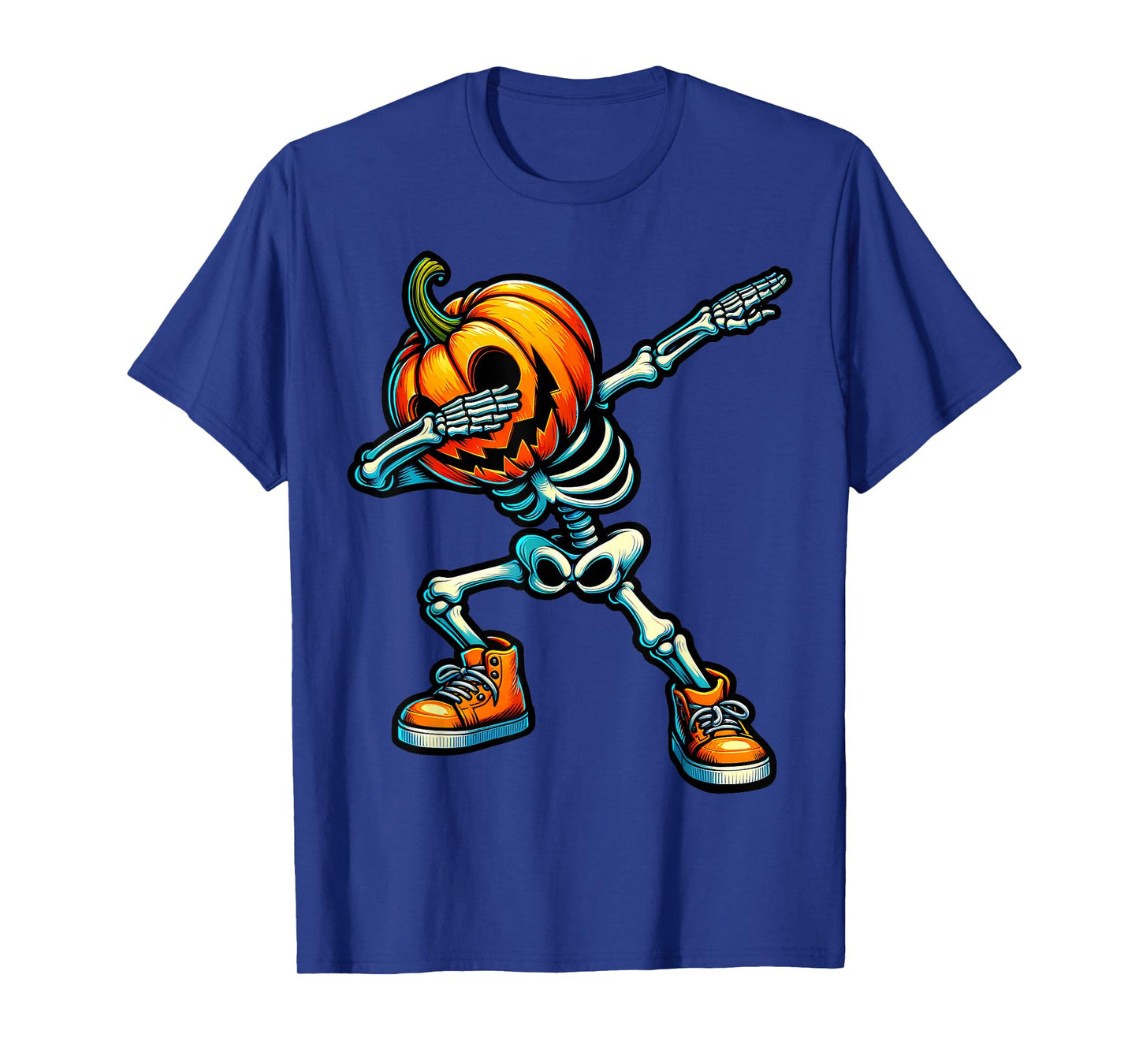 Dabbing Halloween Skeleton Boys Trick Treat Funny Pumpkin T-Shirt