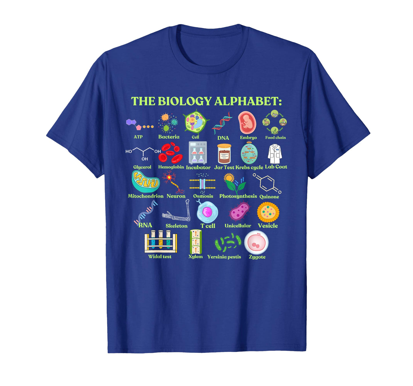 The Biology Alphabet, Cool Science and Biology T-Shirt