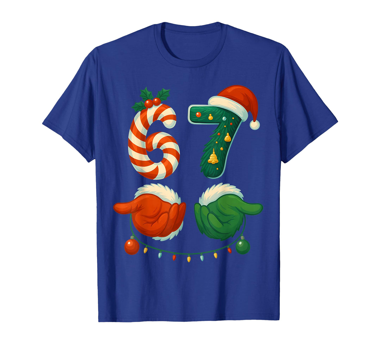 67 Christmas 6 7 Meme Pajamas Holiday Gen Alpha Funny Gifts T-Shirt