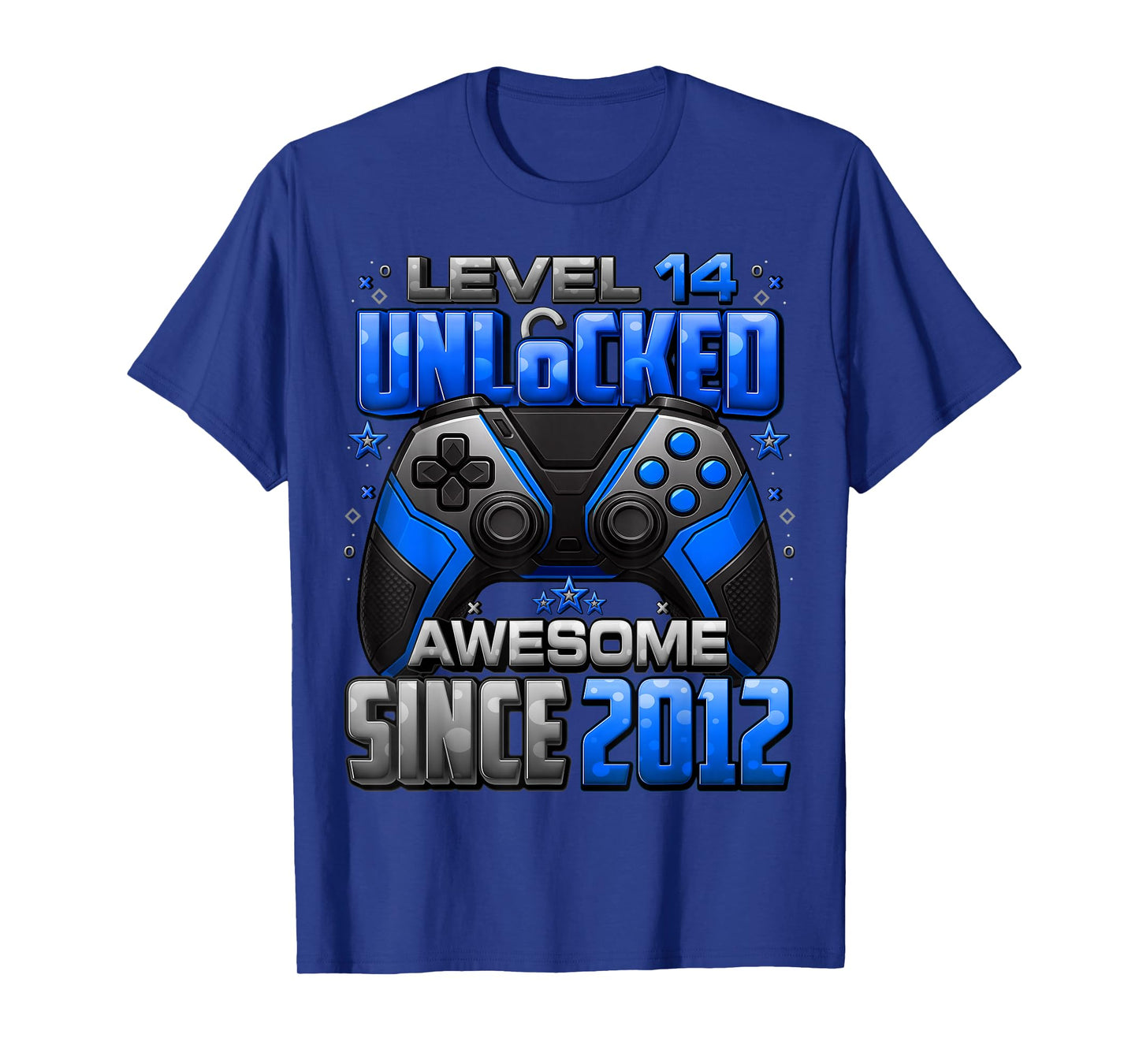Level 14 Unlocked Awesome Since 2012 14th Birthday Gaming T-Shirt
