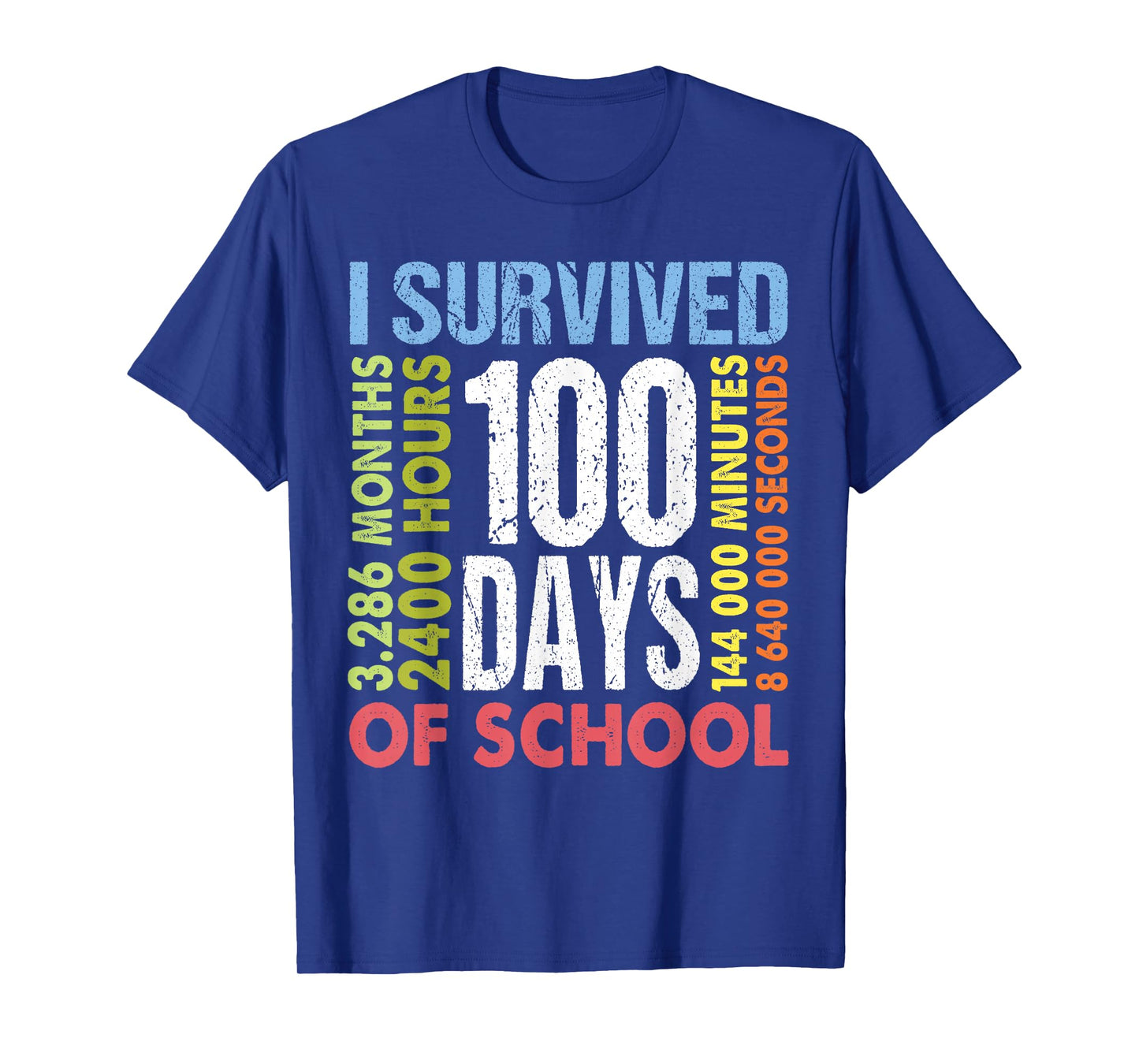 Funny I Survived 100 Days of School Boys Girls Teachers T-Shirt
