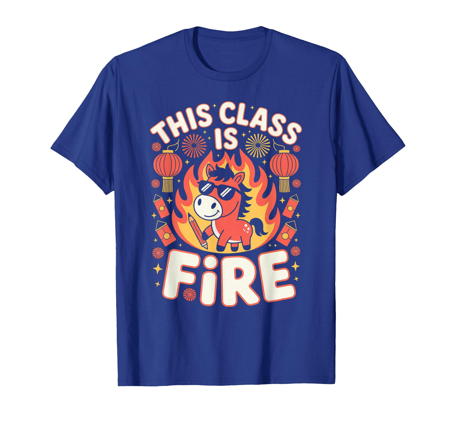 Year of The Fire Horse Teacher Chinese Lunar New Year 2026 T-Shirt