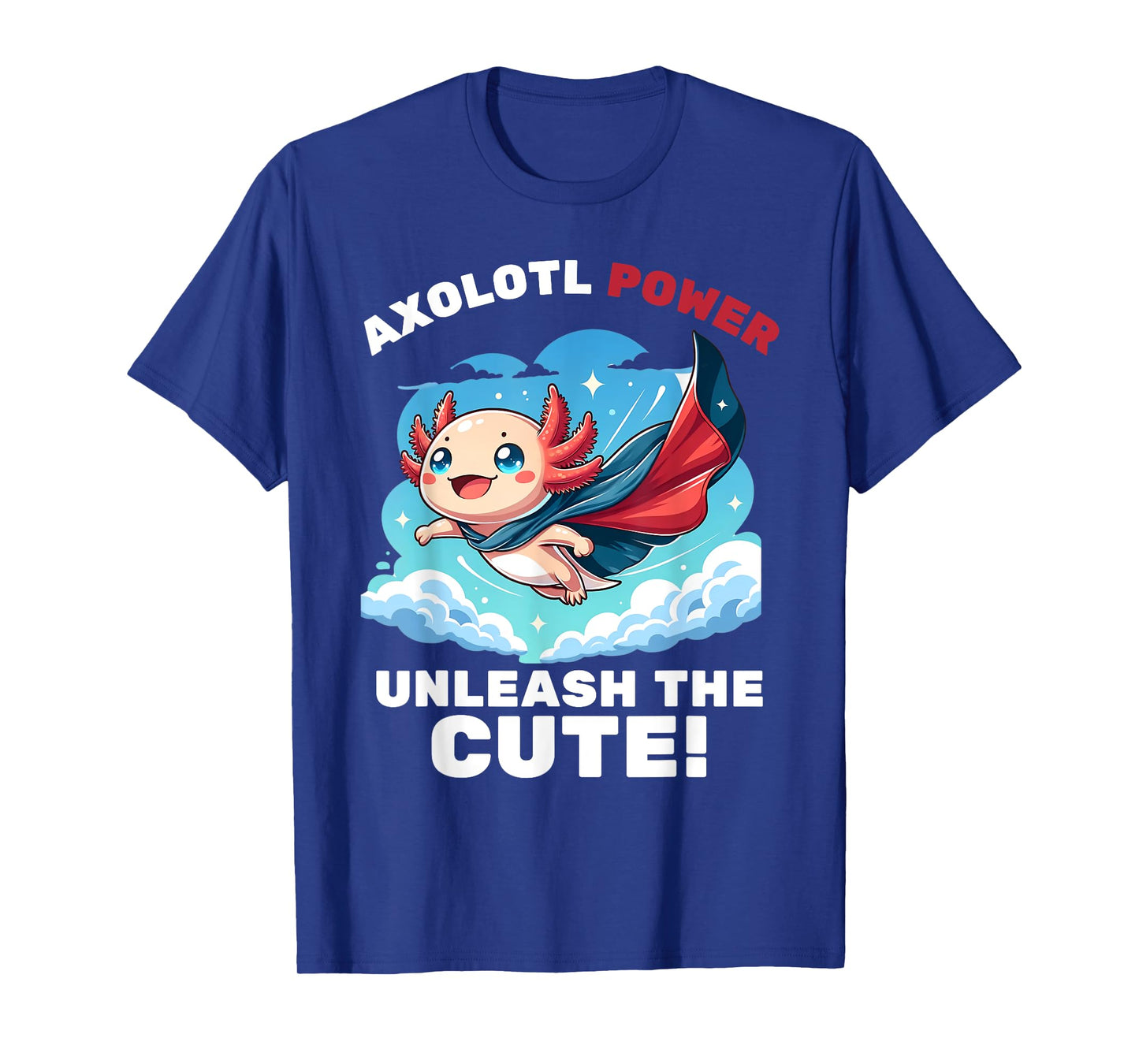 Funny axolotl superhero kids boys girls T-Shirt
