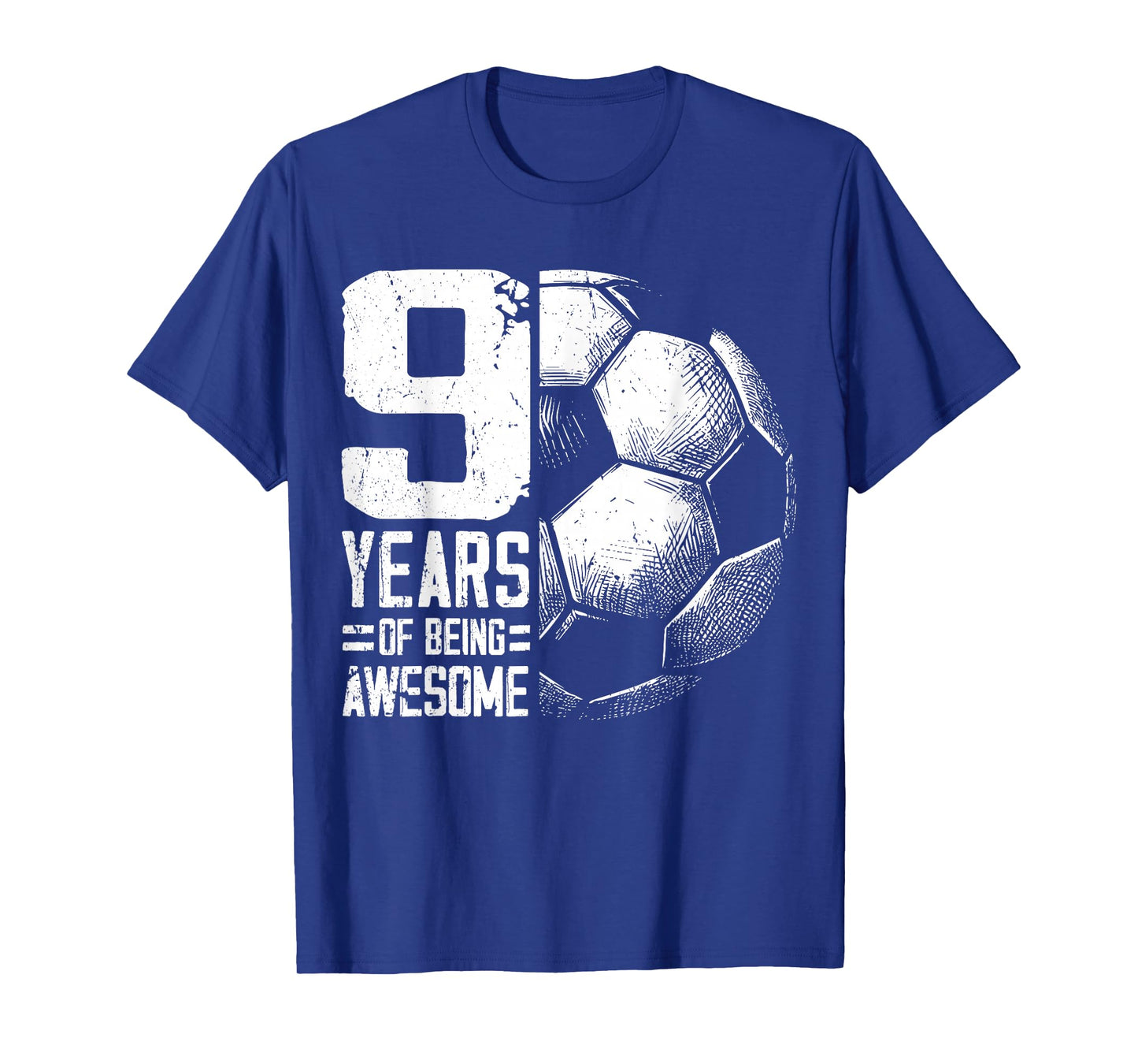 9th Birthday Boy Girl Soccer Player Football 9 Years Old T-Shirt