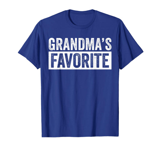 Grandmas Favorite Grandson Funny Grandchild Granddaughter T-Shirt