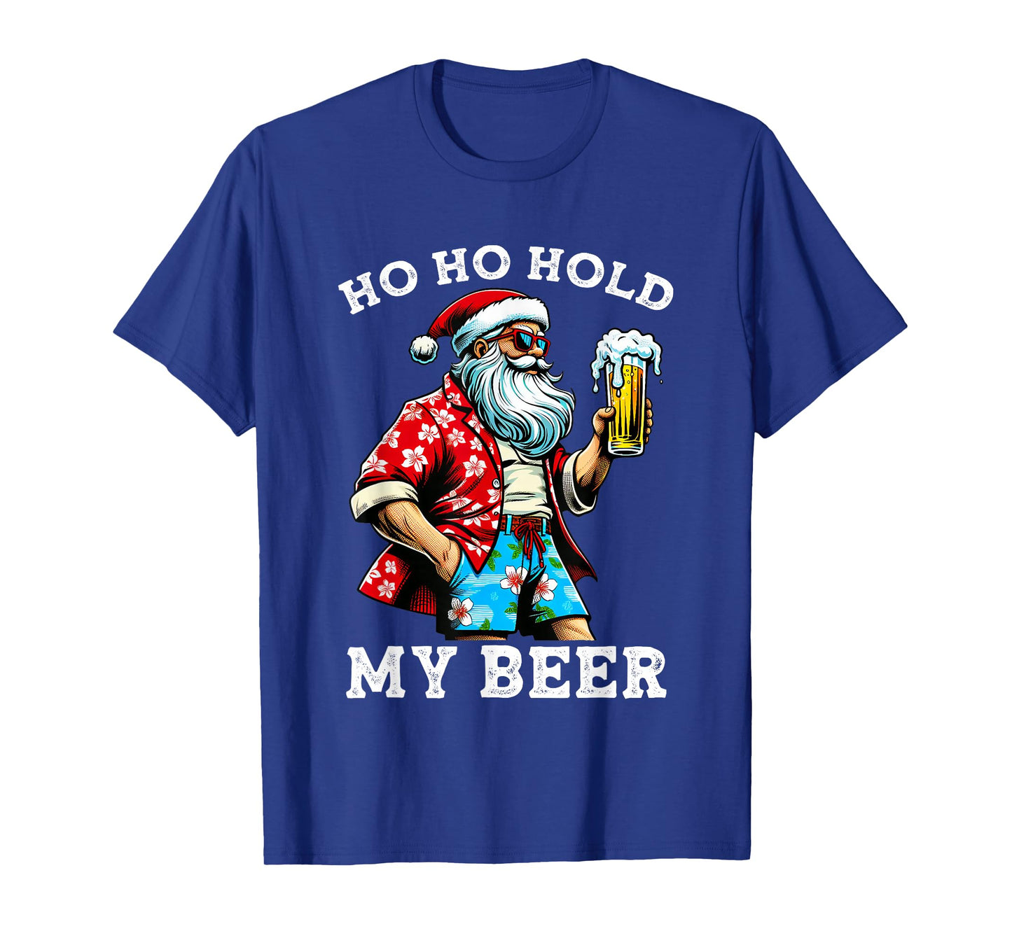 Funny Santa With Sunglasses And Beer Christmas in July T-Shirt