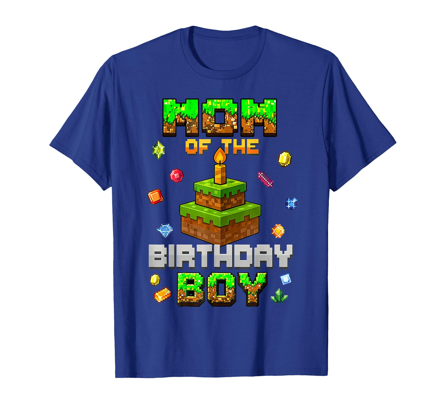 Mom Of The Birthday Boy Family Matching Video Game Pixel T-Shirt