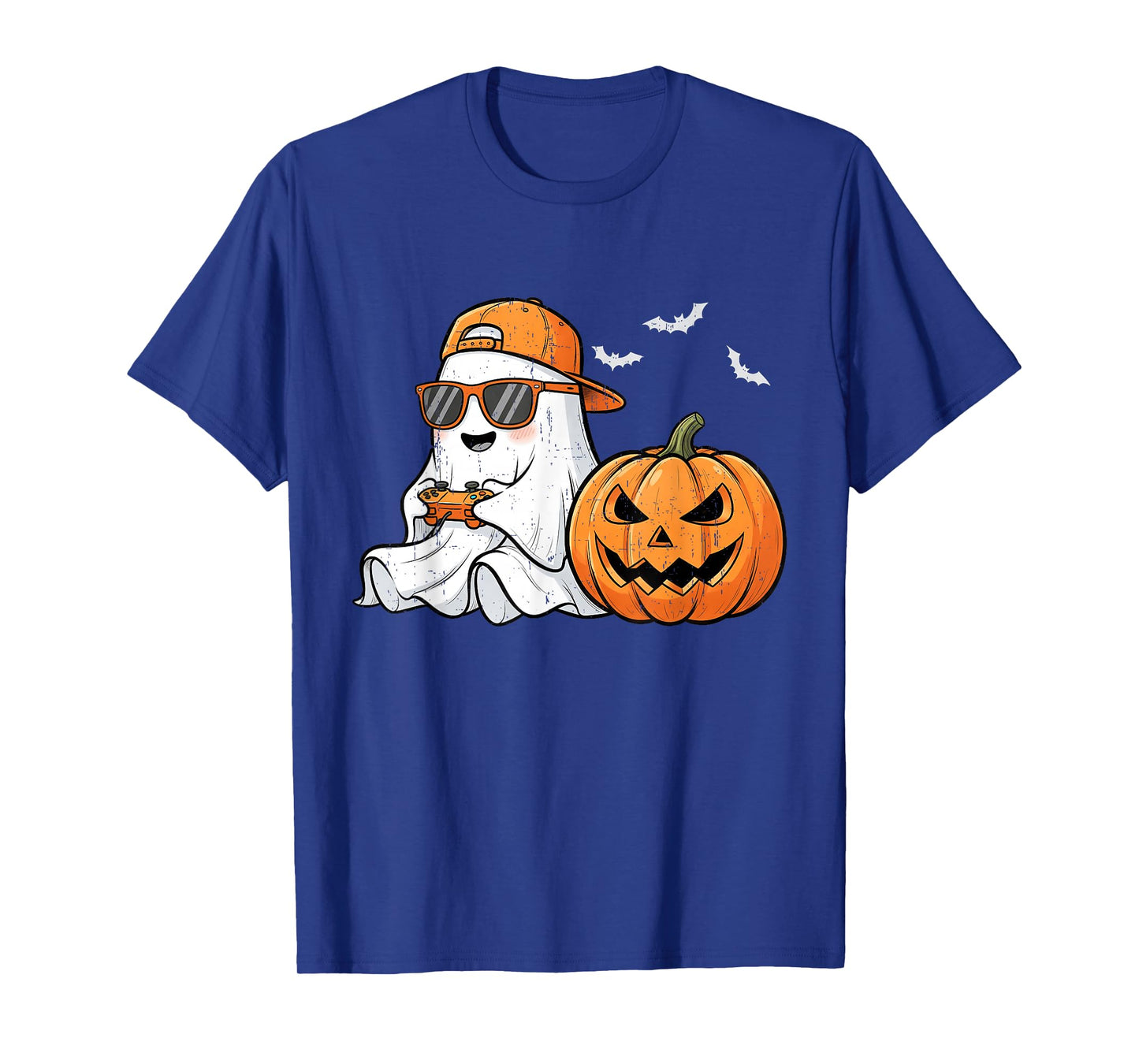 Cute Boo with Sunglasses Playing Game Funny Halloween Boys T-Shirt