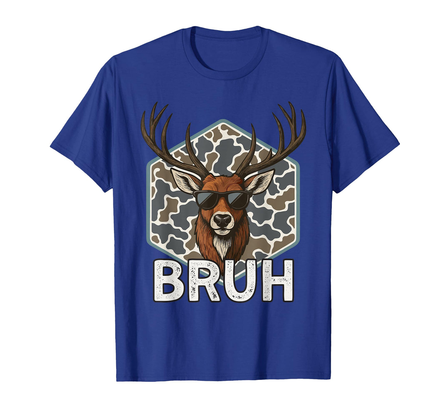 Bruh Deer Hunter Funny Deer Hunting Camo Men Teens Boys Kids T-Shirt