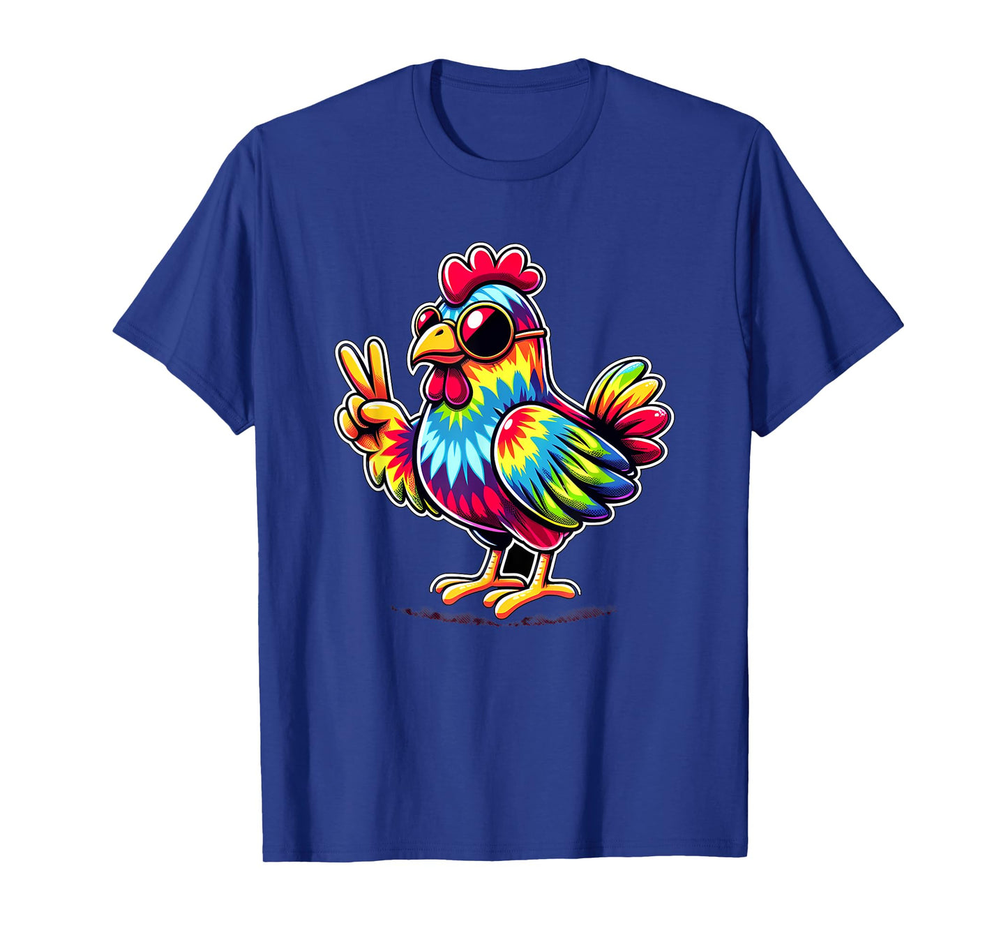 Peace Sign Tie Dye Chicken T-Shirt