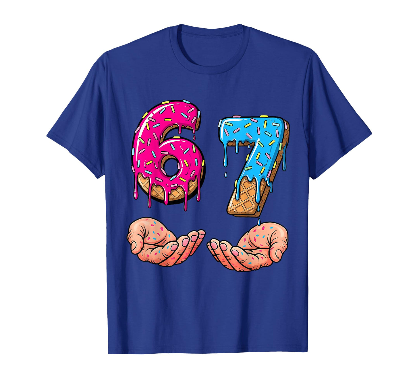 67 6 7 Meme Ice Cream Drip Funny Gen Alpha Slang Trending T-Shirt