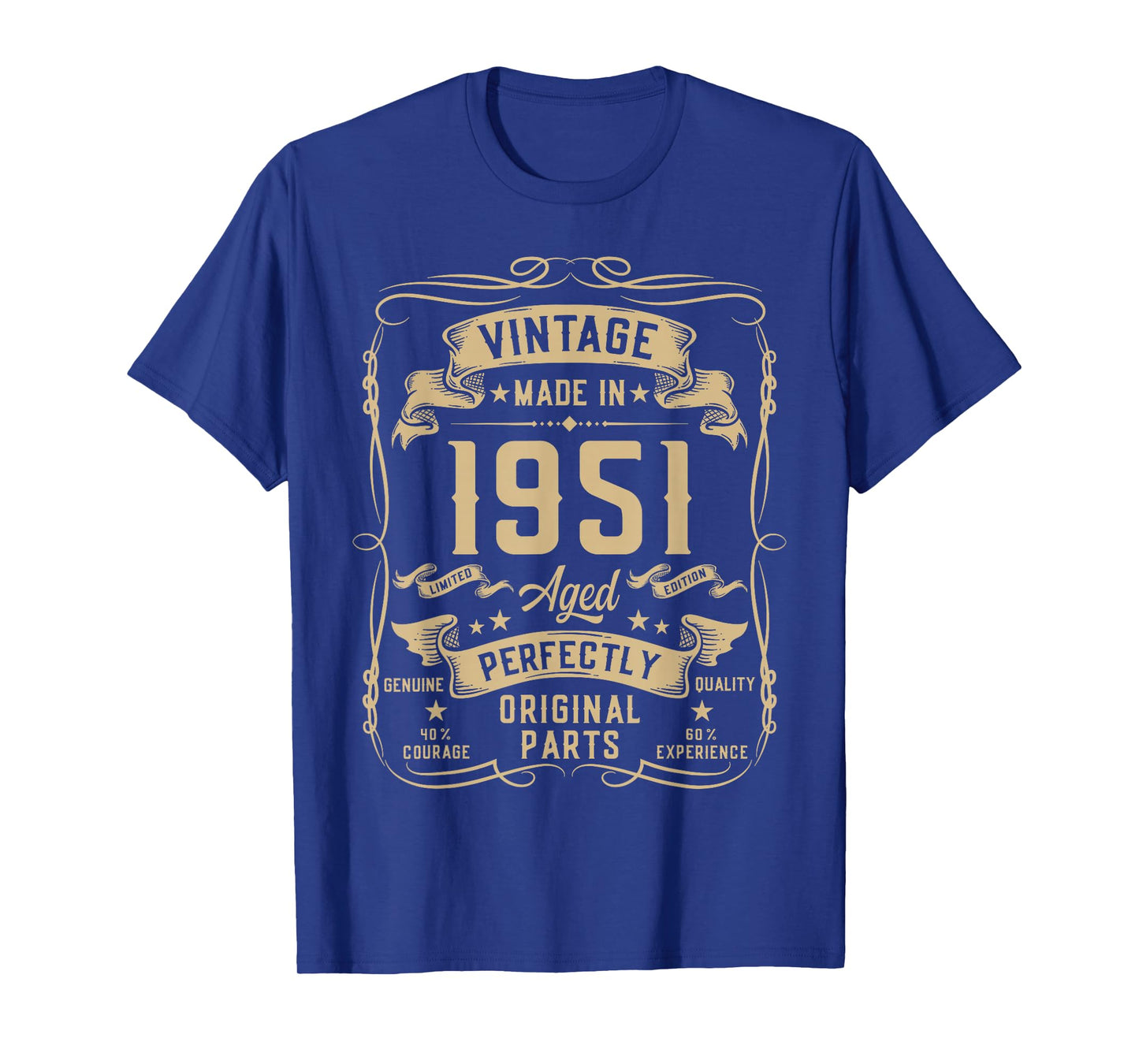 Vintage 1951 75yr 75th Birthday Gifts for Men 75 Years Old T-Shirt