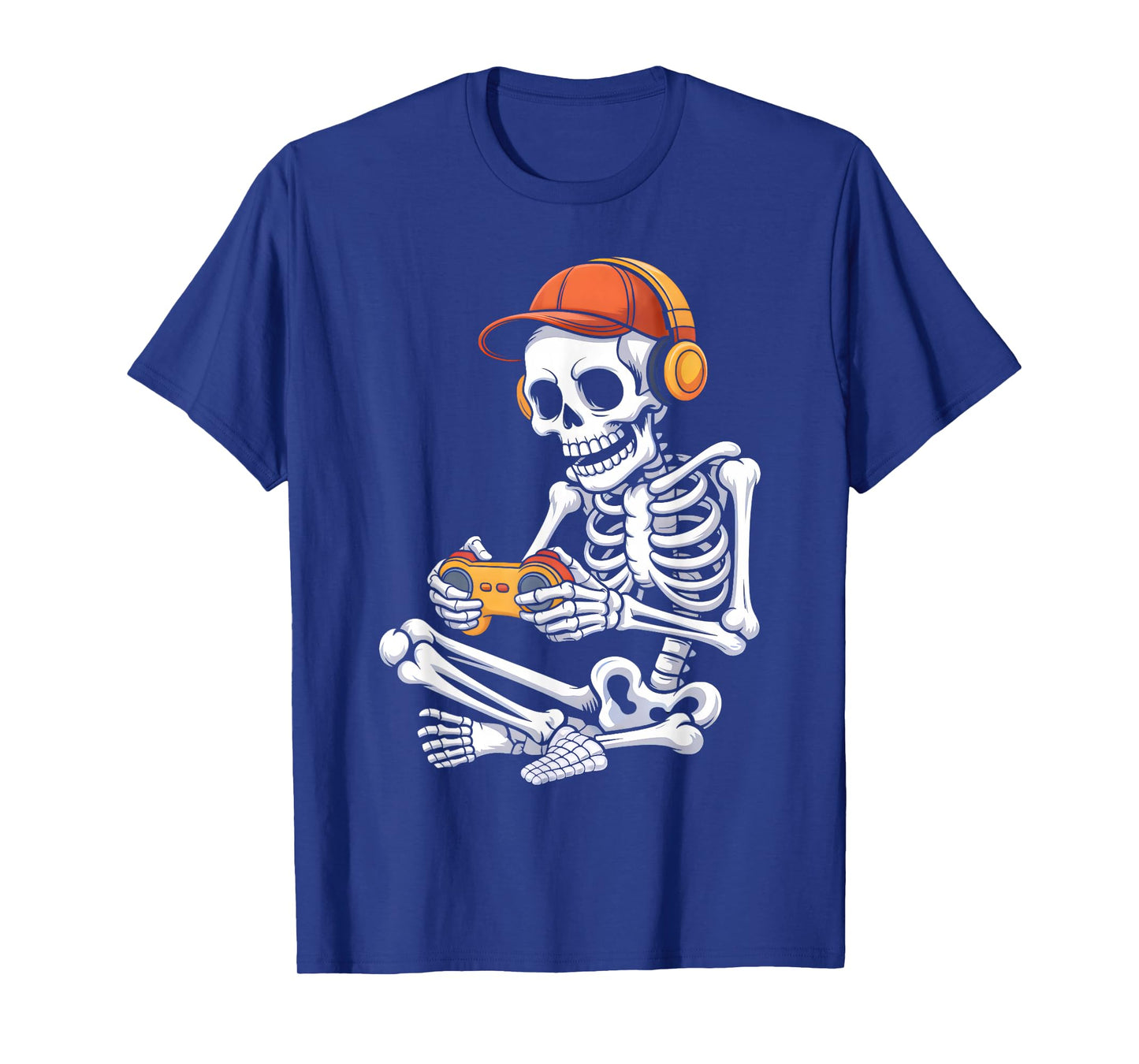 Halloween Skeleton Video Gaming Gamer Boys Men Teens Kids T-Shirt