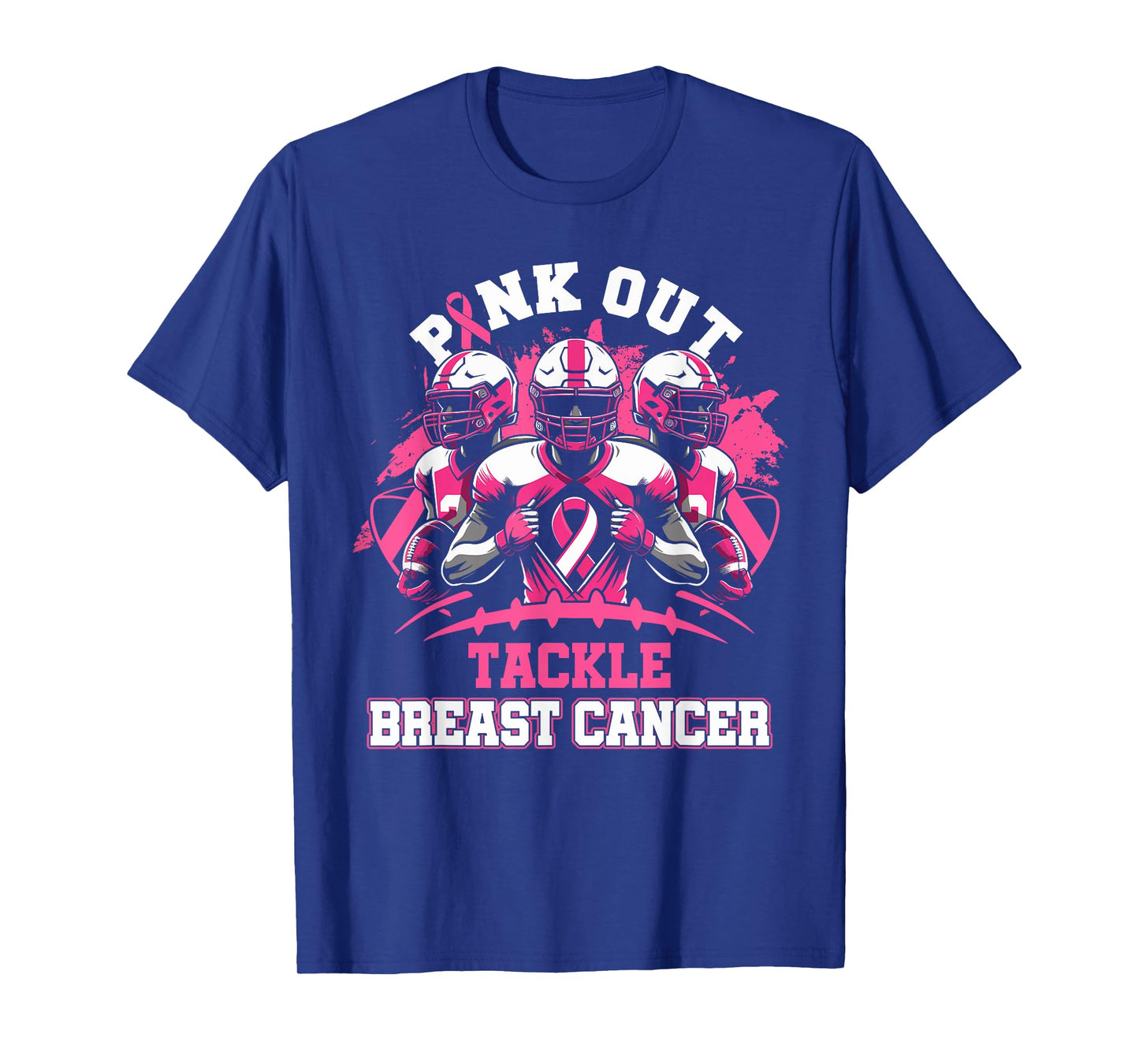 Pink Out Tackle Breast Cancer Awareness American Football T-Shirt