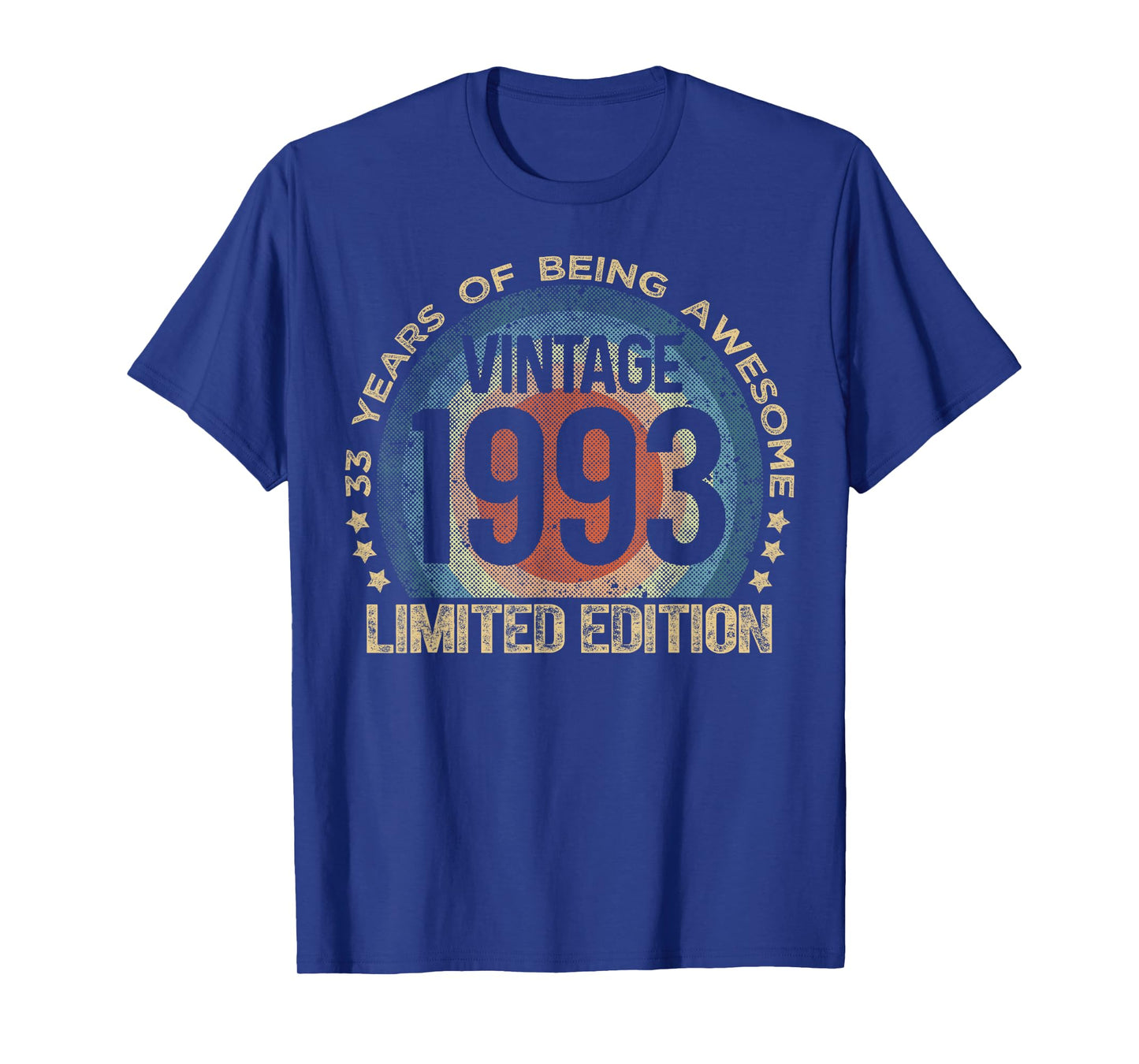33 Year Old Gifts Vintage 1993 Limited Edition 33rd Birthday T-Shirt